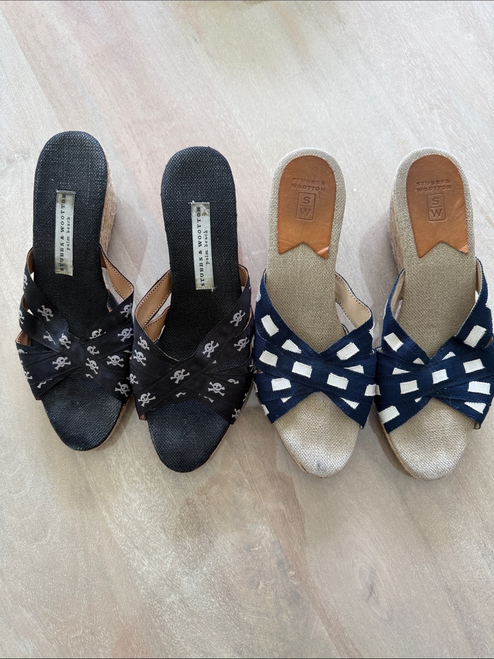 Two Pairs of Stubbs and Wootton Size 7 Kelly Espadrilles!
